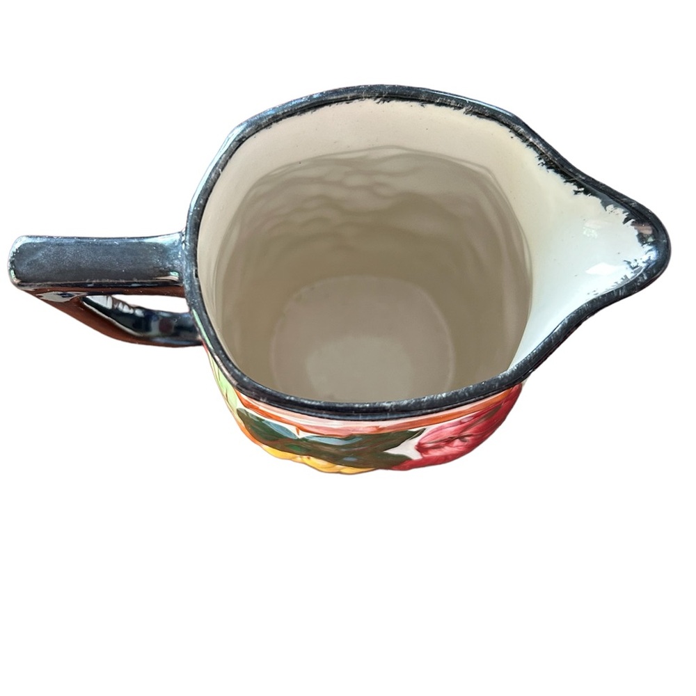 Blue Ridge Southern Pottery Fruit Design Hand Painted Pitcher - Picture 4 of 5
